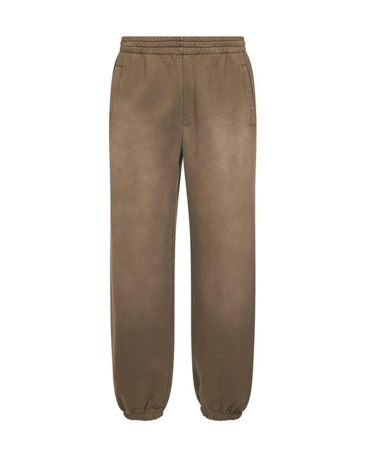 Golden Goose Deluxe Brand Brown Bleached-Effect Cotton Jogging Trousers for men
