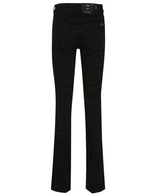 7 For All Mankind Black Bootcut Denim Jeans With Flared Hem