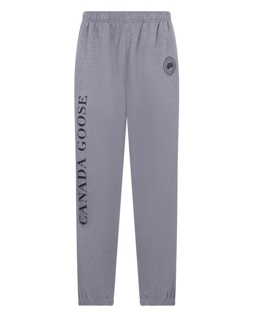 Canada Goose Blue Joggers Fleece Cotton Track Pants for men
