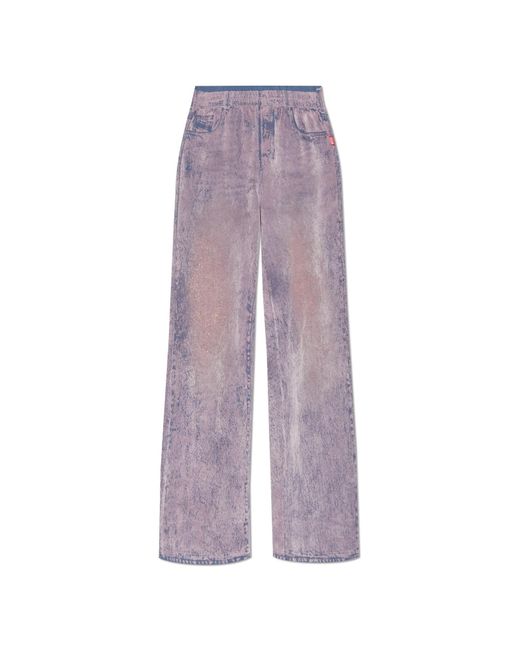 【送料&関税込】Diesel Pants P-nerv P-NERV Wide leg sweat pants with bleach treatment