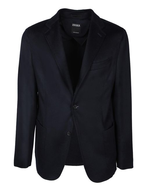 Zegna Oasi Cashmere Blue Jacket in Black for Men | Lyst