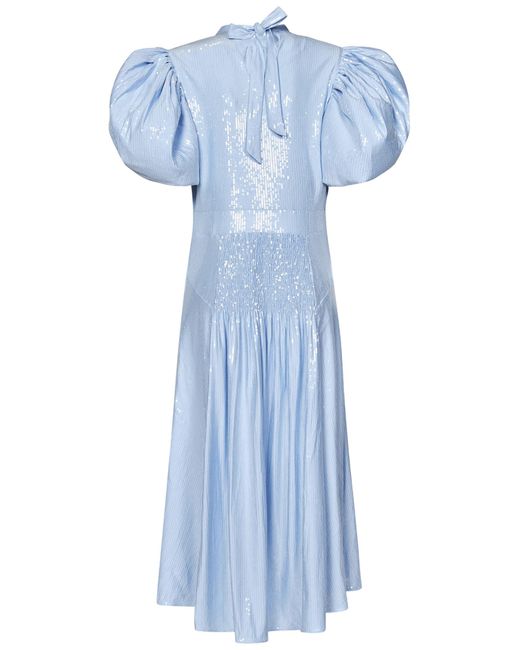ROTATE BIRGER CHRISTENSEN Blue Birger Christensen Midi Dress