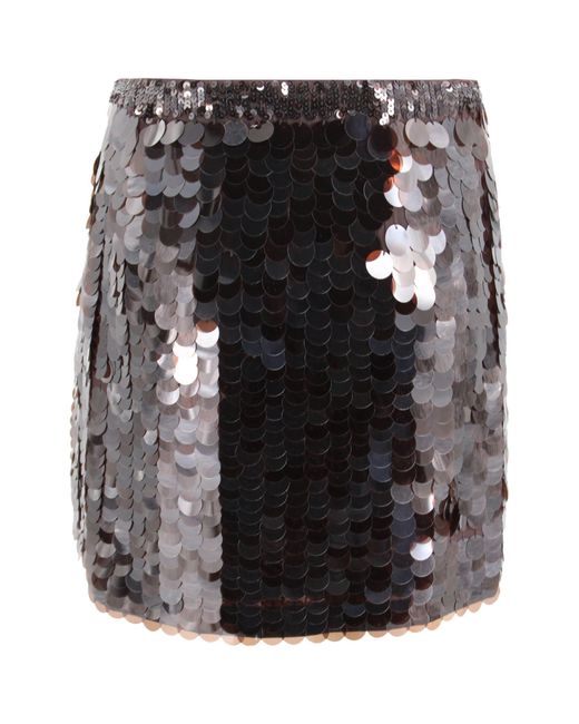 P.A.R.O.S.H. Black Skirt With Sequin Detailing