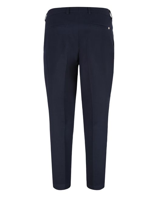 Boss Blue Trousers Wool Virgin Chinos for men