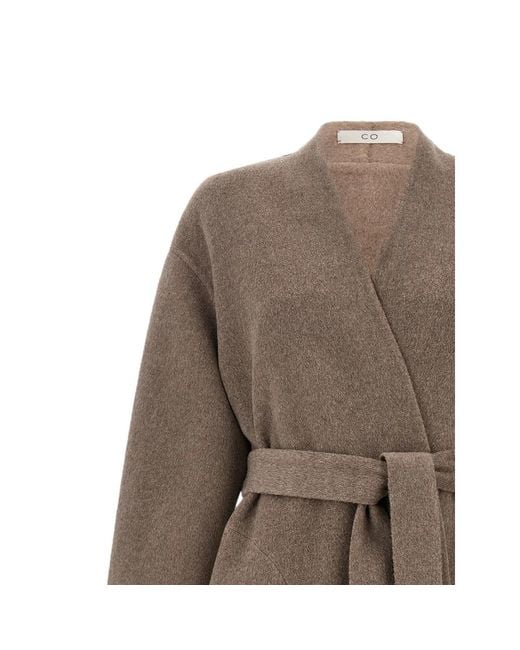 no_brand_found Brown Coat Wool And Cashmere Oversized