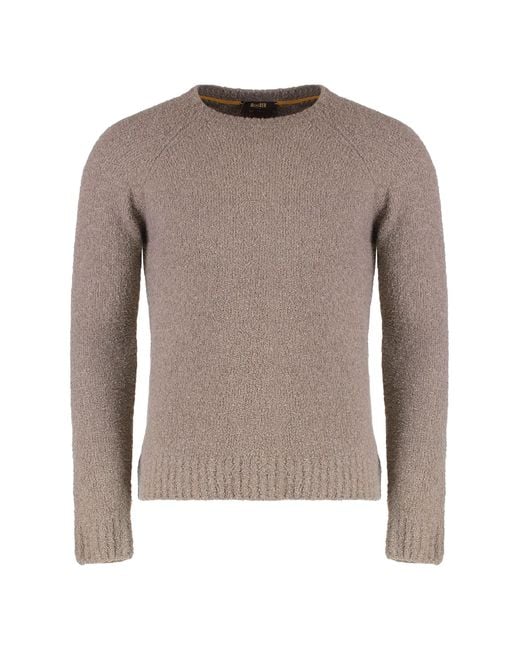 Moorer Brown Frankie Wool And Cashmere Sweater for men