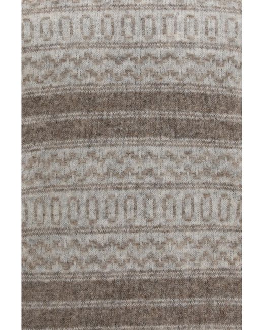 Brunello Cucinelli Gray Turtleneck Sweater Fair Isle for men