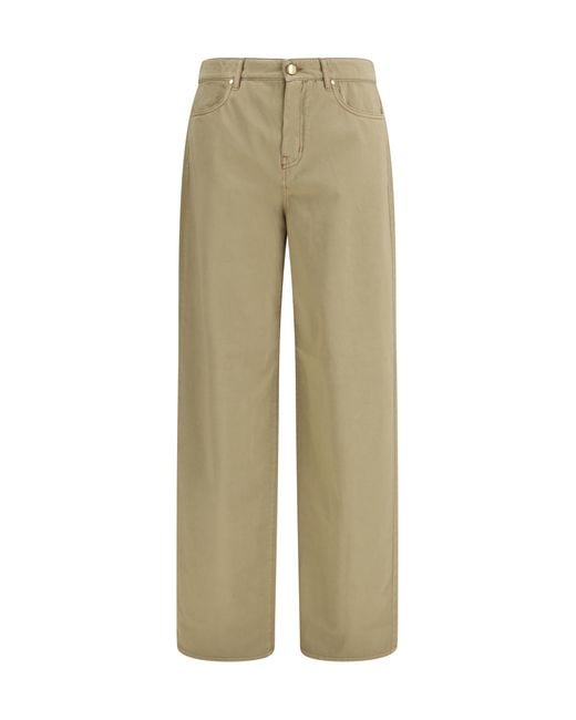 Max Mara Natural Baggy Pants Pure Cotton Satin