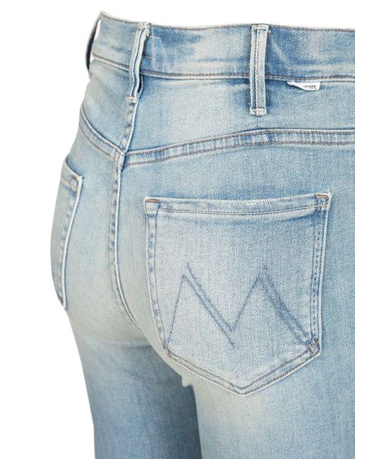 Mother Blue The Hustler Ankle Fray Jeans
