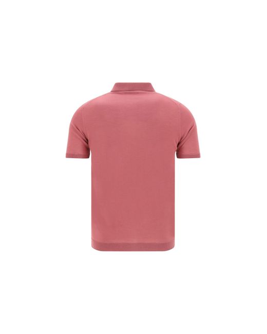 Roberto Collina Pink Polo Shirt for men