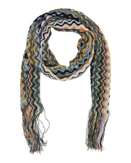 Missoni Blue Scarf Viscose