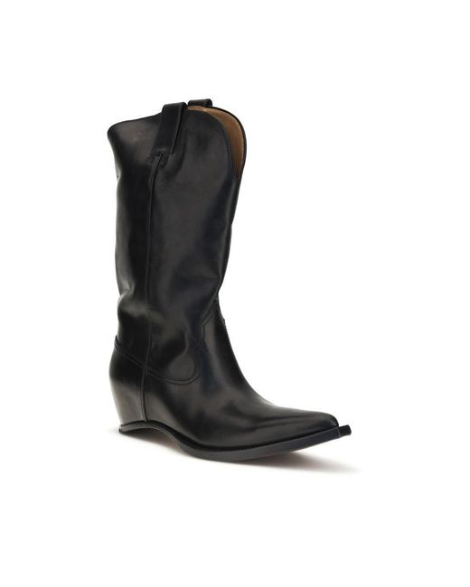 Maison Margiela Black Calf Leather Bos Taurus Boots for men