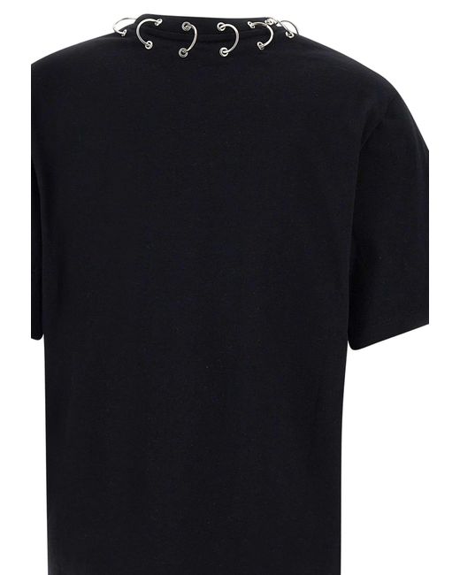 ROTATE BIRGER CHRISTENSEN Black Oversize Ring Cotton T-Shirt