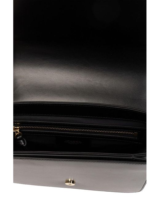 Isabel Marant Black 'nizza' Leather Shoulder Bag,