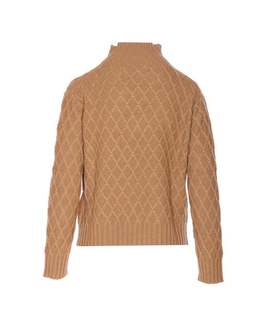 Max Mara Brown Sweaters Camel