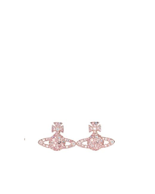 Vivienne Westwood Grace Stud Gold/pink Earrings | Lyst