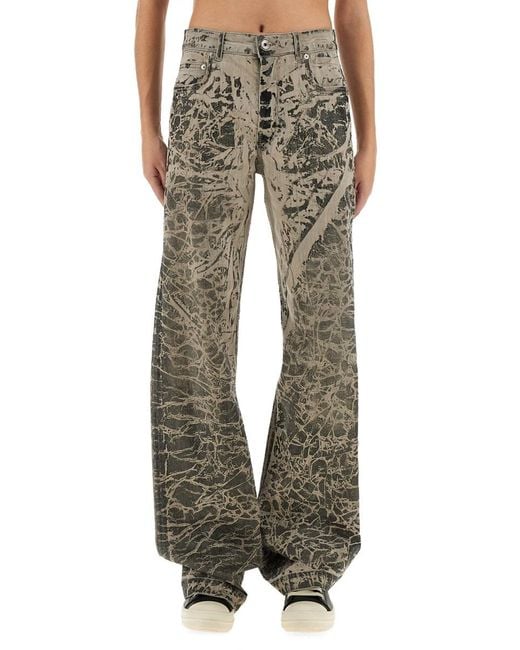 Rick Owens Black Concordians Pants Cotton Jean