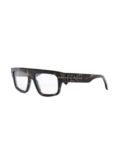 Fendi Black Rectangular-frame Glasses
