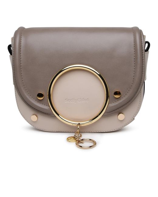 See By Chloé Gray Leather Mara Shoulder Bag
