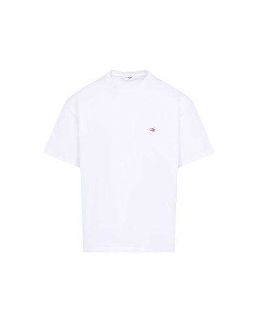 Céline White Relaxed T-Shirt for men