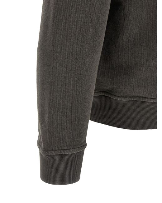 Stone Island Gray Brushed Cotton Sweatshirt for men