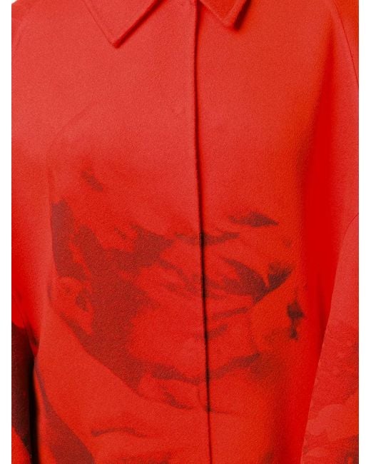 Valentino Red X Undercover Lovers Print Oversized Coat Clothing