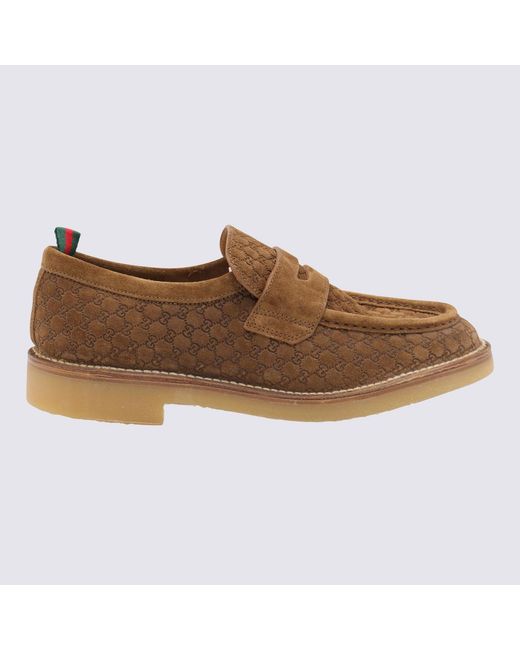 Gucci Brown Flat Shoes _Cover Le Sole El for men