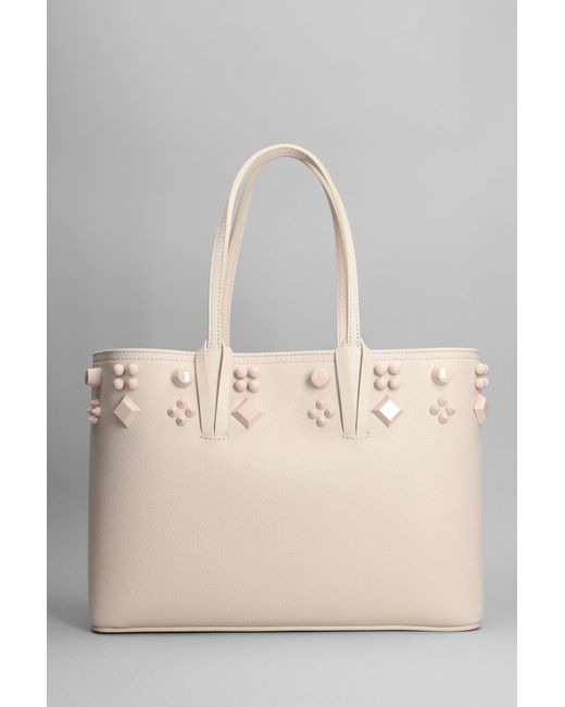 Christian Louboutin Natural Cabata Tote In Leather