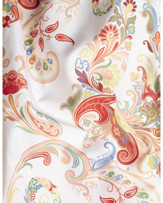 Etro White Multicolour Summer Paisley Swimwear for men