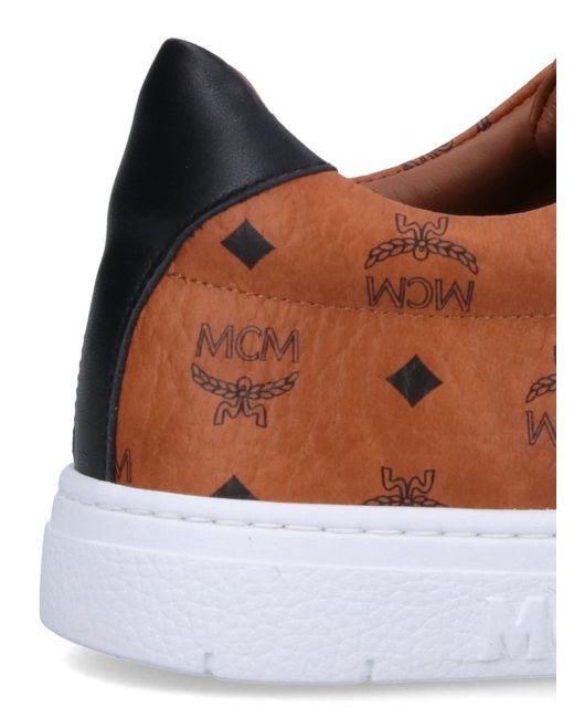 MCM Brown Sneakers Low Visetos