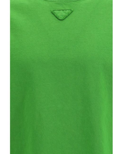 Prada Green Cotton T-Shirt T-Shirts for men