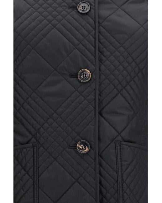 Burberry Black Fernleigh Quilted Nylon Jacket Polyamide