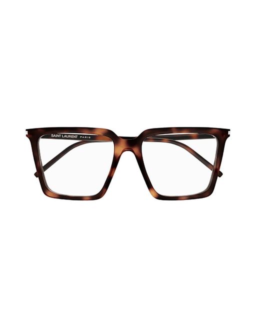 Saint Laurent Black Square Frame Glasses