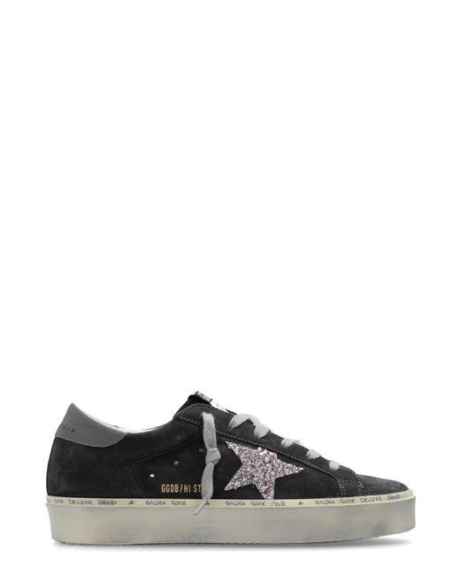 Golden Goose Deluxe Brand Black Hi Star Star Glittered Sneakers