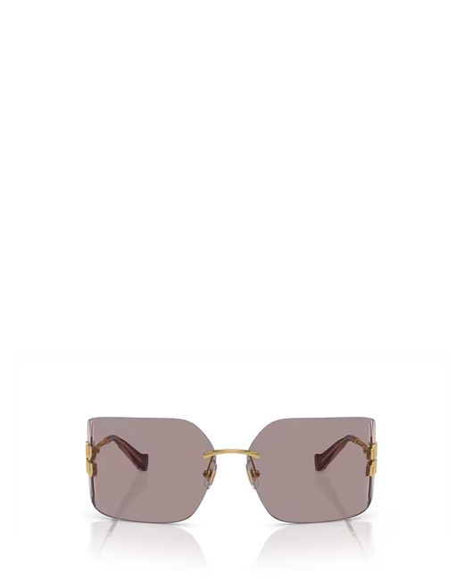 Miu Miu Pink Mu 54ys Square-frame Metal Sunglasses