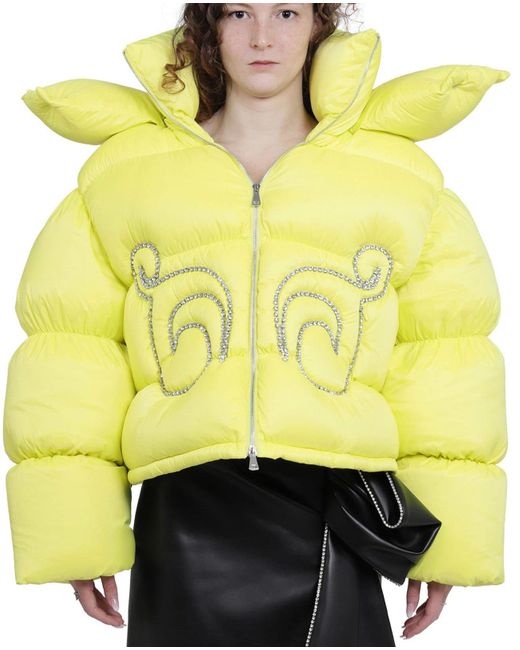 Area Yellow X Ding Yun Zhang Crystal Baroque Puffer Jacket