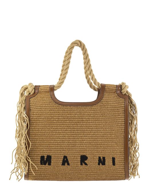 Marni Metallic Marcel Summer Bag With Rope Handles