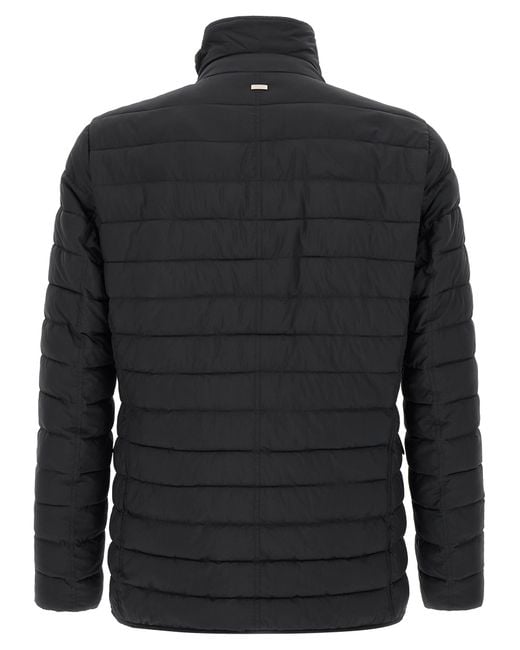 Herno Black Polyamide Full-Length Jacket Clothing for men