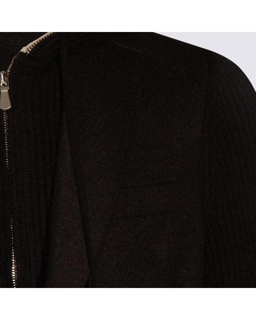 Eleventy Black Grey Wool Blazer for men