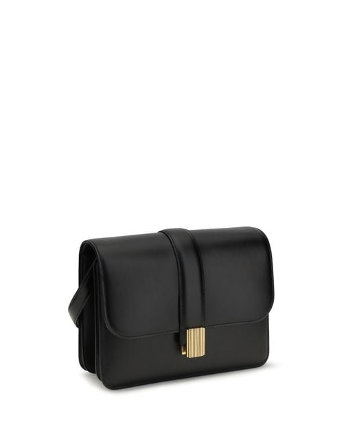 Khaite Black Blake Shoulder Bag Calf Leather Bos Taurus