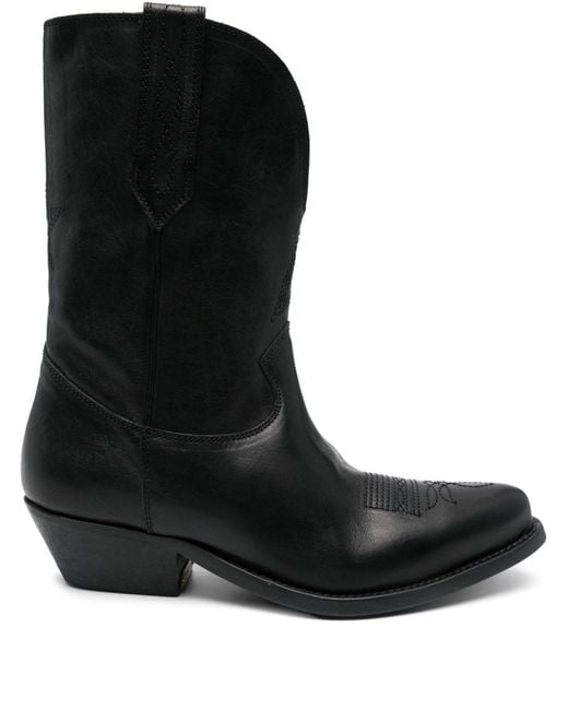 Golden Goose Deluxe Brand Black Smooth Grain Leather Ankle Boots