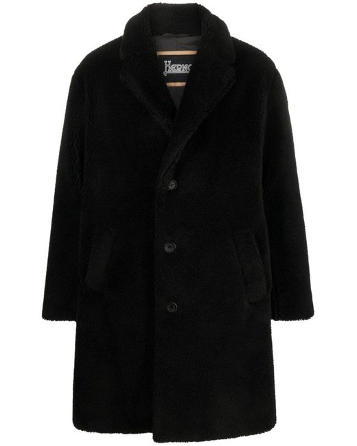 Herno Black Cotton Coat for men