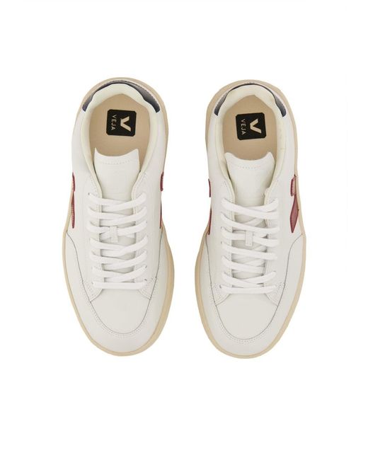 Veja White V-12 Leather Sneaker for men