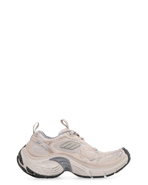 Balenciaga White Fabric Low-Top Sneakers Upper: Polyurethane Trainers