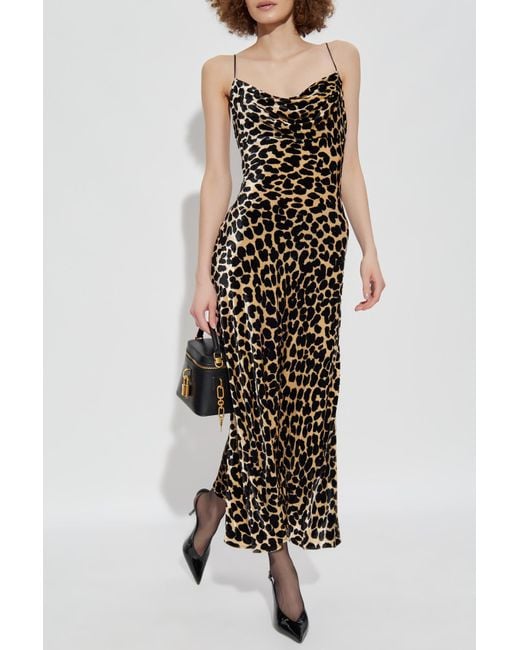 Balmain White Dress With Animal Print