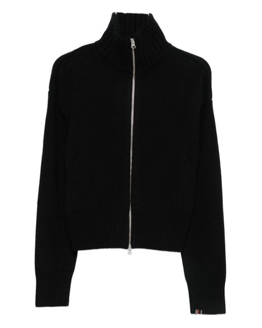 Extreme Cashmere Black Cashmere Zipped Cardigan