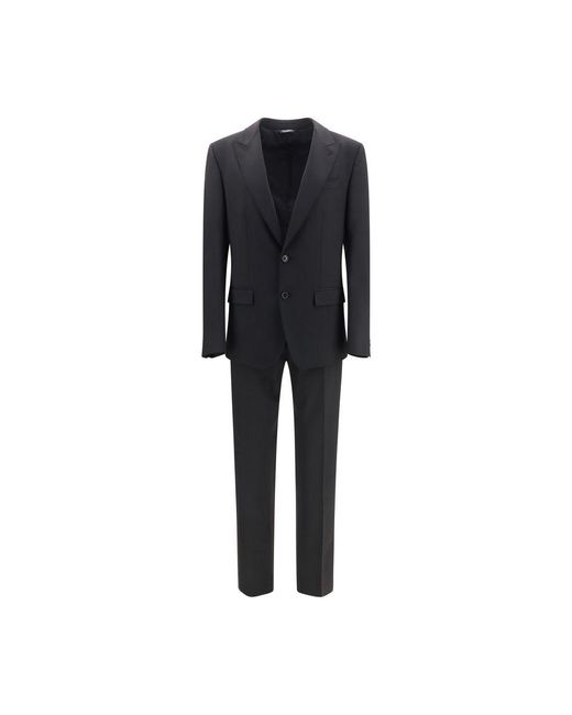 Dolce & Gabbana Black Wool Oves Aries Two-Piece Suit for men