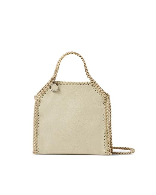 Stella McCartney Natural Mini Tote Bag Falabella Grained Polyester