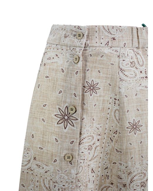 Berwich White Cotton Long Skirt