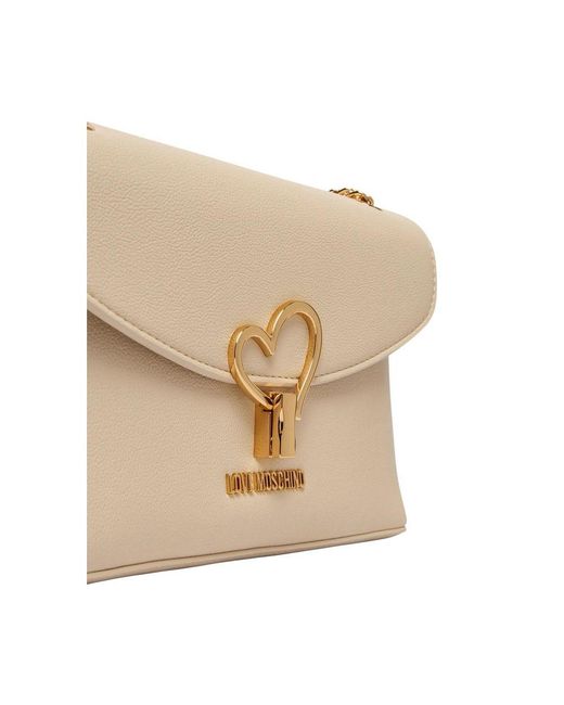 Love Moschino Natural Beige Polyethylene Handbag